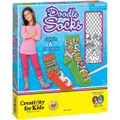 Doodle Socks Color In 6 Cute Socks CFK1693000