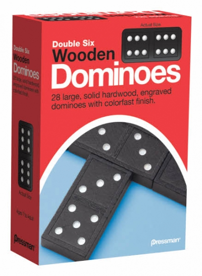Double Six Wooden Dominoes game