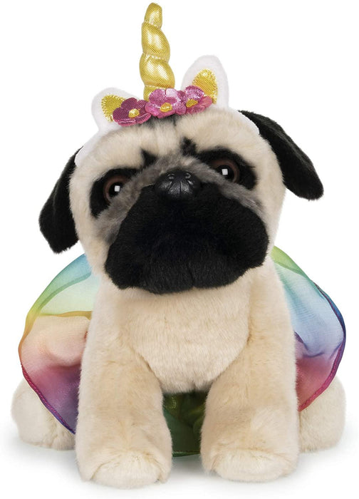 Doug The Pug Unicorn Tutu Dog Stuffed Animal Plush, 9"