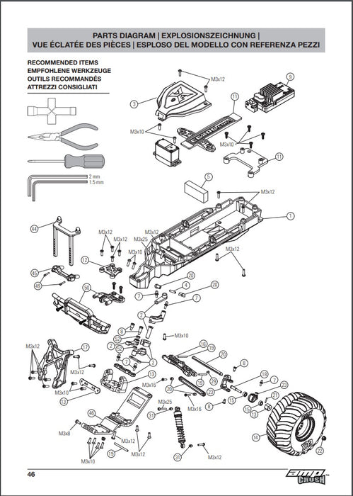 1:10 ECX Amp Crush MT 2WD Blue RTR