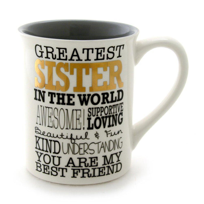 Enesco Mug Greatest Sister Gold Mug