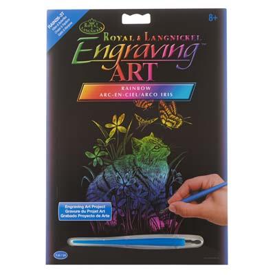 Engrave Kitten and Butterflies