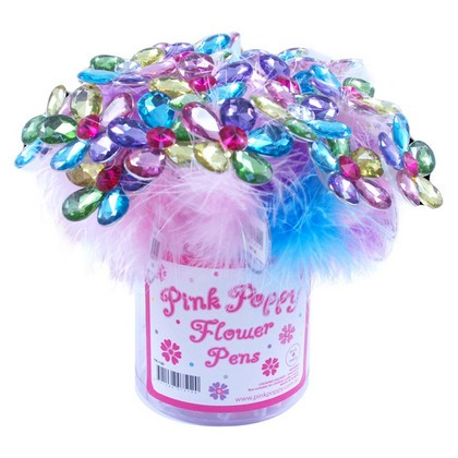 FLOWER GEM FLUFFY PEN