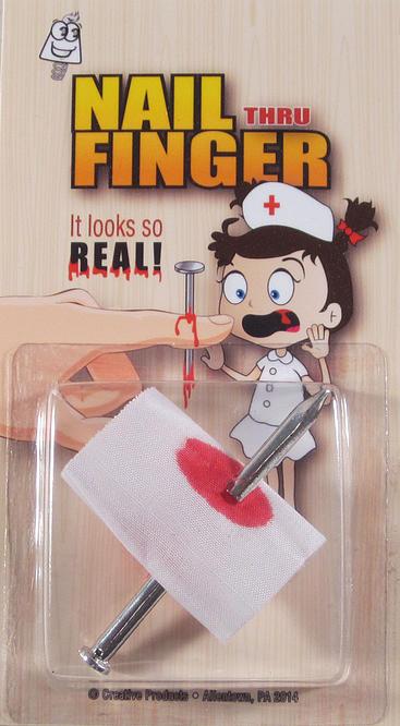 Fake Nail Thru the Finger Prank