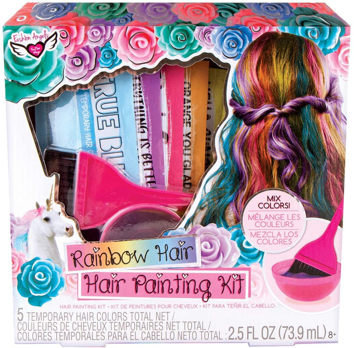 Fashion Angels Rainbow Hair Painting Kit, Temporary Hair Color