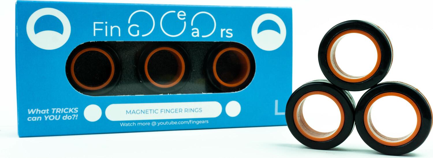 Finger Gears - Black - orange LARGE