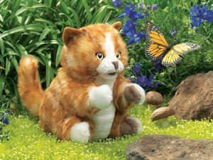 Folkmanis Orange Tabby Kitten