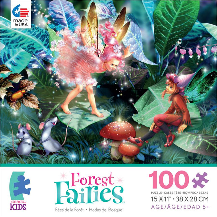 Forest Fairies Fairy, Elf and Mice 100pc Puzzle