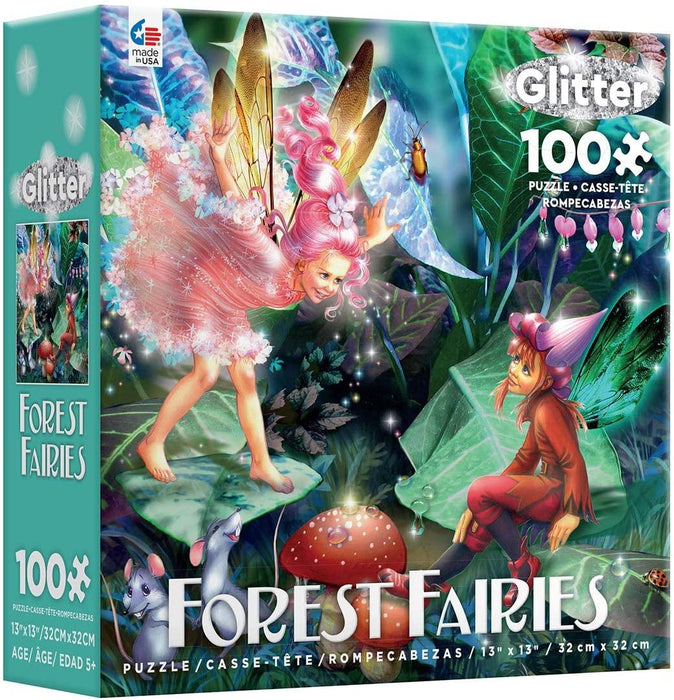 Forest Fairies Glitter - Fairy, Elf & Mice Jigsaw Puzzle, 100 Pieces