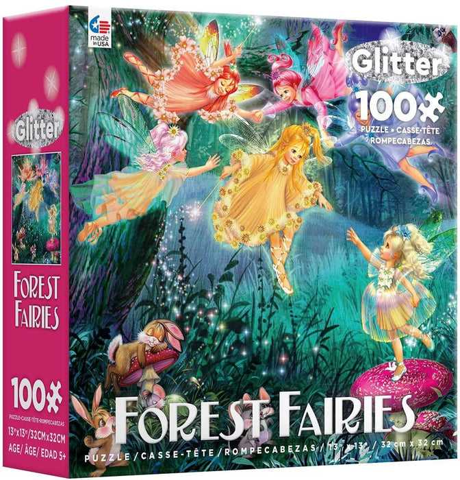 Forest Fairies Glitter - Fairy Ring of Six Jigsaw Puzzle, 100 Pieces