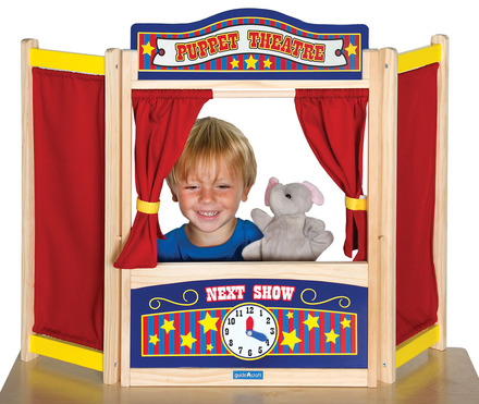 G51073 Wooden Tabletop Puppet Theater
