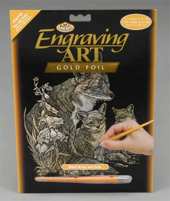 GOLF16 Gold Foil Fox & Cubs