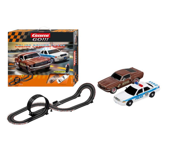 GO Power Police Chase Slot  1/43 Car Set