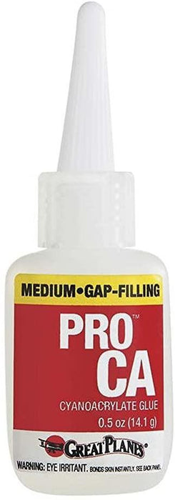 GREAT PLANES Pro CA+ Glue 1/2 oz Medium