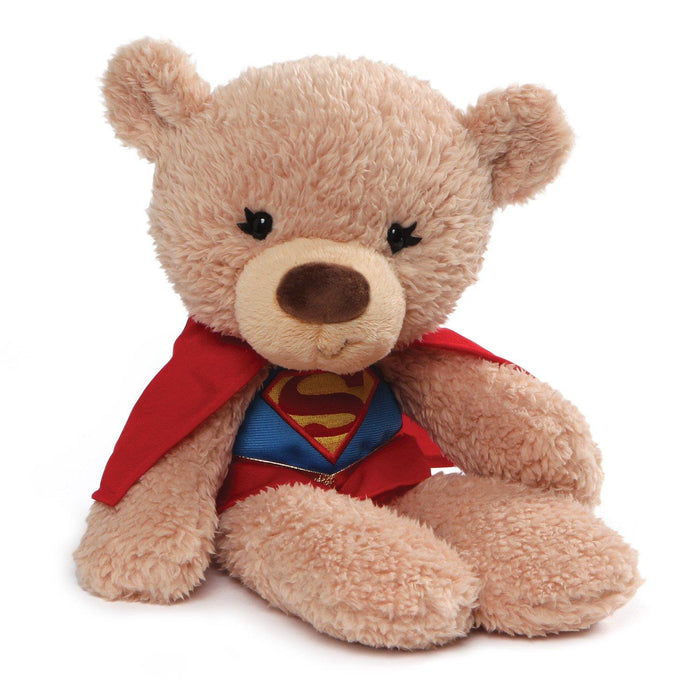 GUND DC Universe Fuzzy Bear Supergirl Plush, 14", Tan