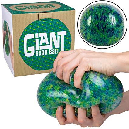 Giant Bead Stress Ball - Huge Squishy Anxiety Reliever - Super Soft 6 Inch Stress Ba
