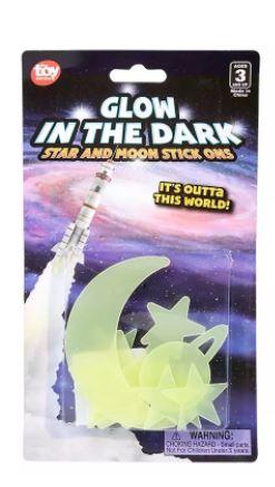 Glow in the Dark Star and Moon Stick Ons
