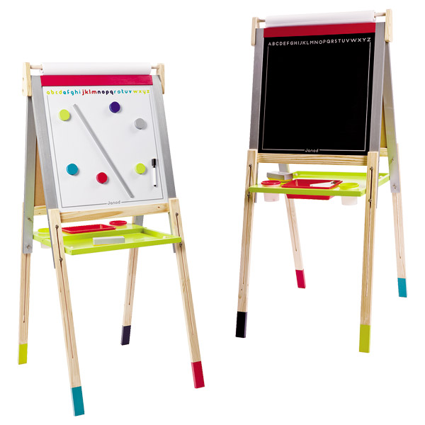 Graffiti Blackboard/Whiteboard Easel Adjustable Height — Adventure
