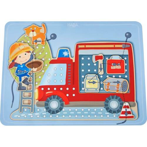 HABA Fire Engine Rescue Themed Threading Game