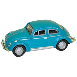 HO Die-Cast Classic VW Beetle, Mint Green