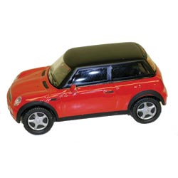 HO Die-Cast Mini Cooper, Red w/Black Roof