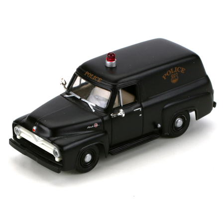 HO RTR 1955 F-100 Panel Truck, Police/Black