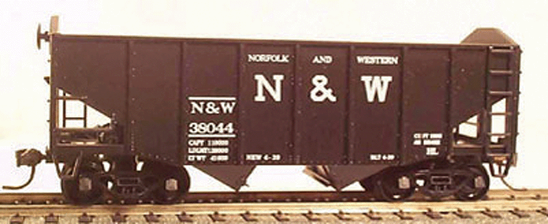 HO Scale 55T Fishbly Hopper Norfolk Train Car