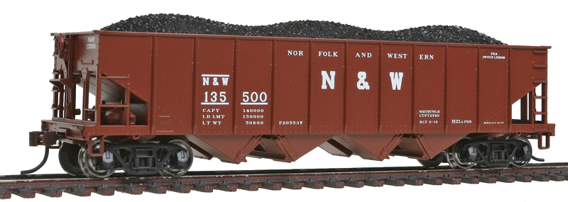 HO Scale H-21 Hopper, N&W #13550 Train Car