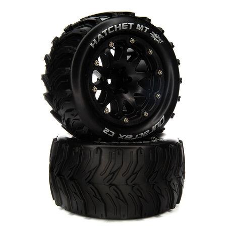 Hatchet MT Belted 2.8" Mounted Front/Rear Tires, 14mm Black (2)