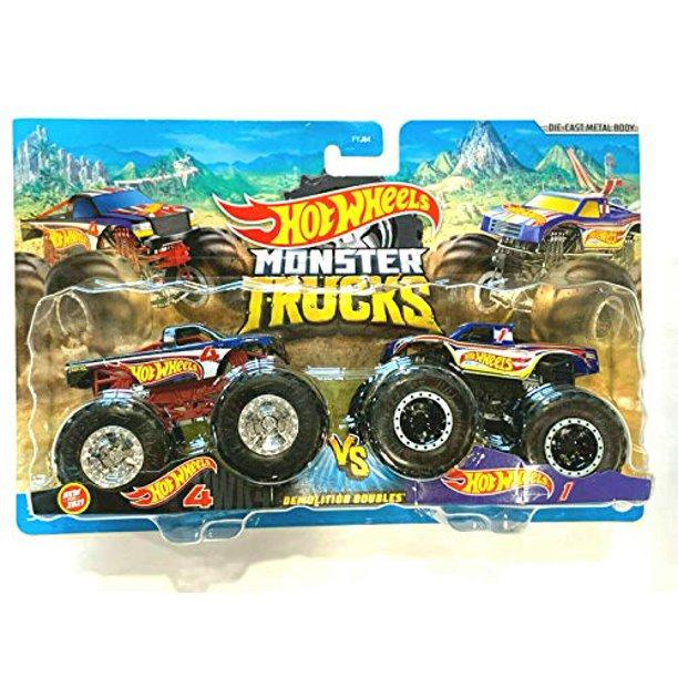 Hot Wheels 2pk Monster Truck-Hot Wheels # 1 vs #4