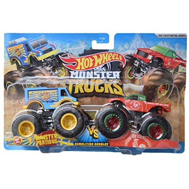 Hot Wheels 2pk Monster Truck-Monster Portions vs Sriaracha