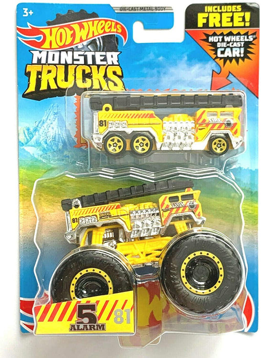 Hot Wheels 5 Alarm Yellow Monster Truck