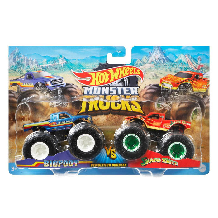 Hot Wheels Bigfoot vs Snake Bite Monster Trucks