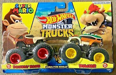 Hot Wheels Donkey Kong vs Bowser Monster Trucks