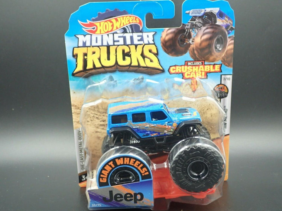 Hot Wheels Monster Truck Jeep Wrangler Crushable Car