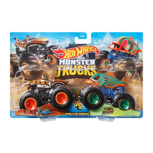 Hot Wheels Tiger Shark Vs Piran-Ahhhh Monster Trucks