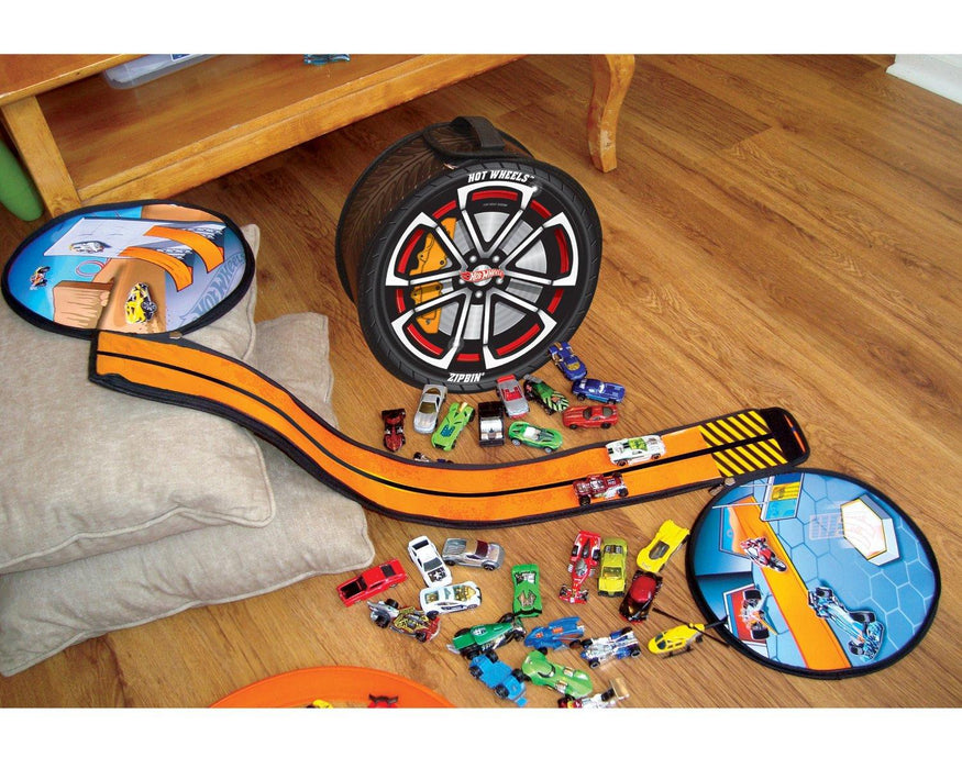 Hot Wheels Wheelie Zip Bin w/1 car