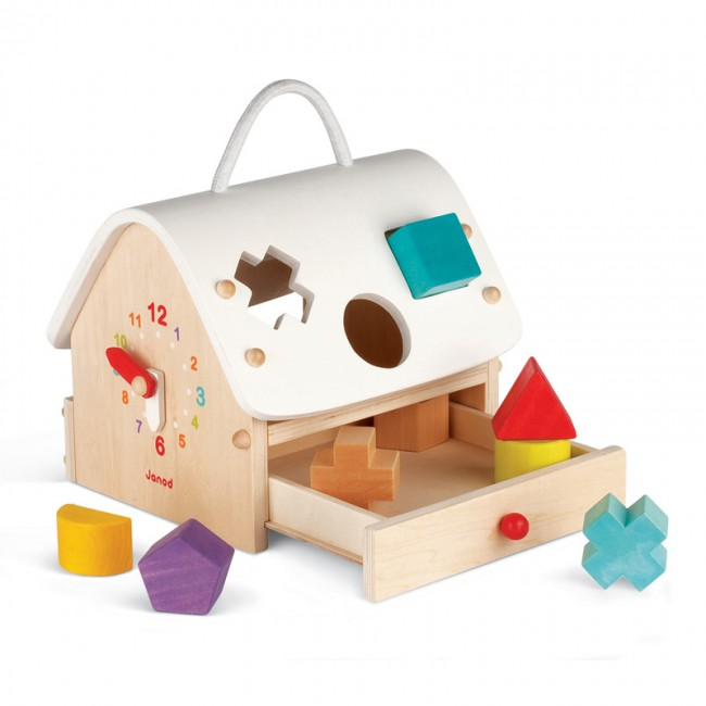 I Wood Shape Sorting House