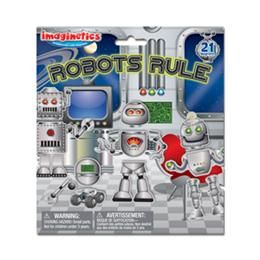 Imaginetics Robots Rule Magentic Stick Play Book