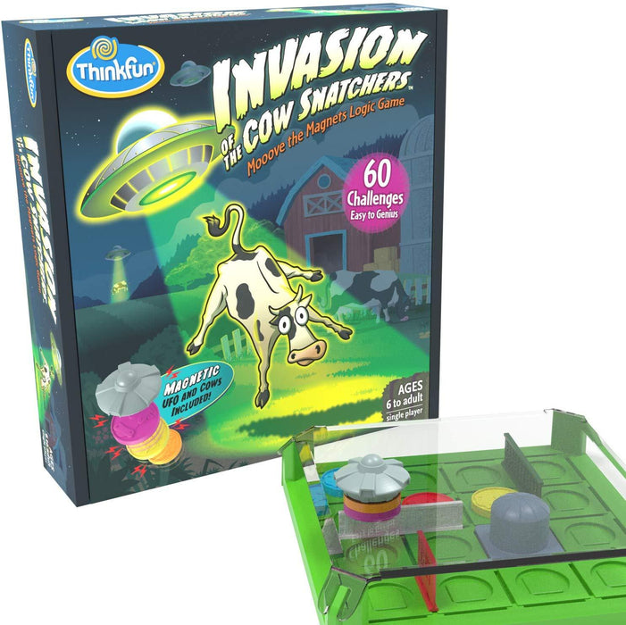 Invasion of The Cow Snatchers STEM Toy and Logic Game for Boys and Girls Age 6 and Up - A Magnet Maz