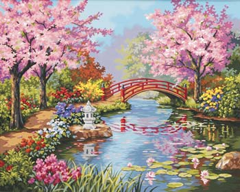 Japanese Garden Paint By Numbers 20x16