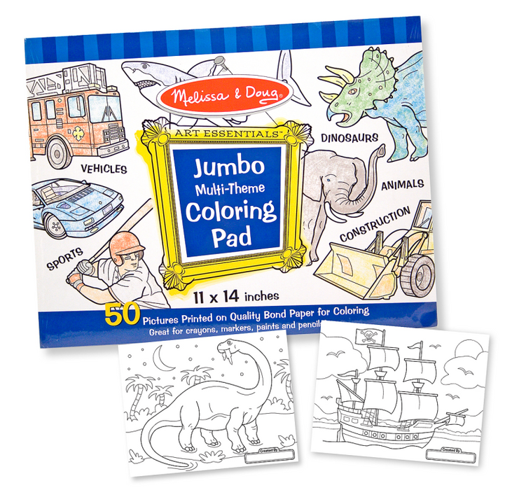Jumbo Coloring Pad - Blue (11"x14)