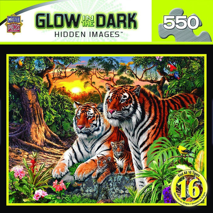 Jungle Pride 550pc Glow in the Dark Puzzle