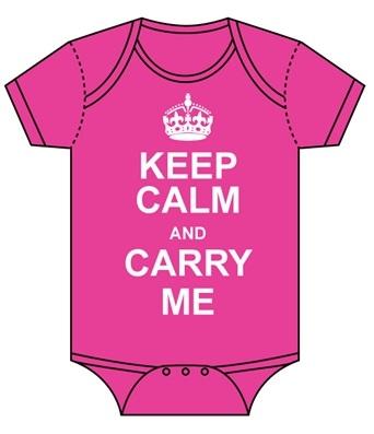 Keep Calm Girl Onesie- Pink