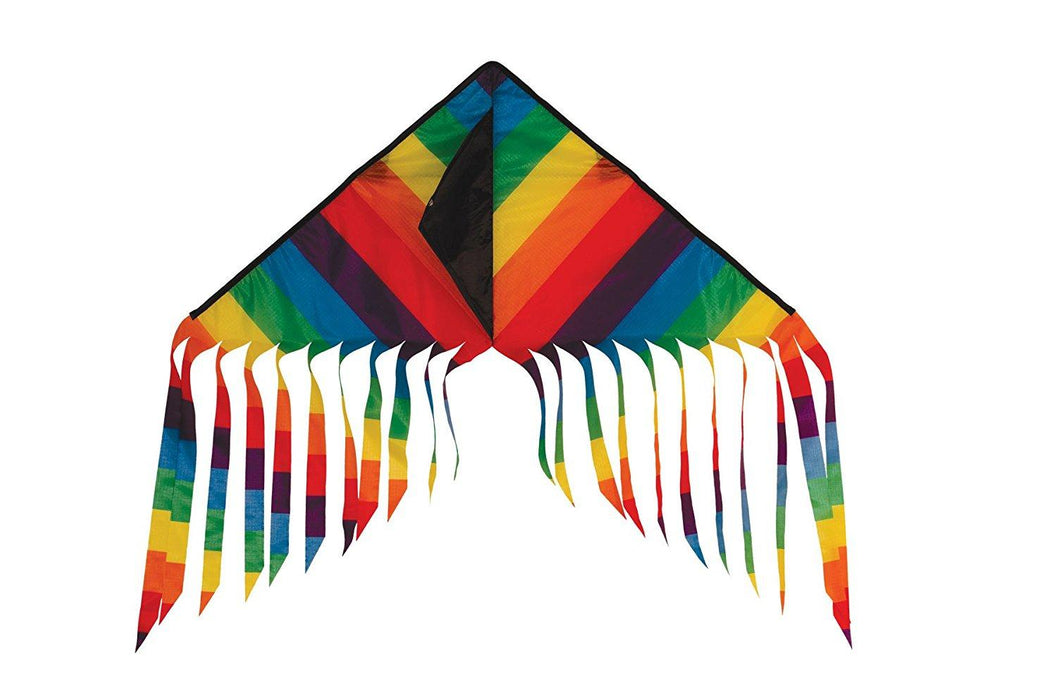 Kite-Delta Rainbow Stripe W/Spinner