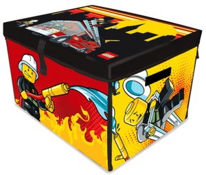 LEGO CITY FIRE ZipBin Large Toy Box Playmat
