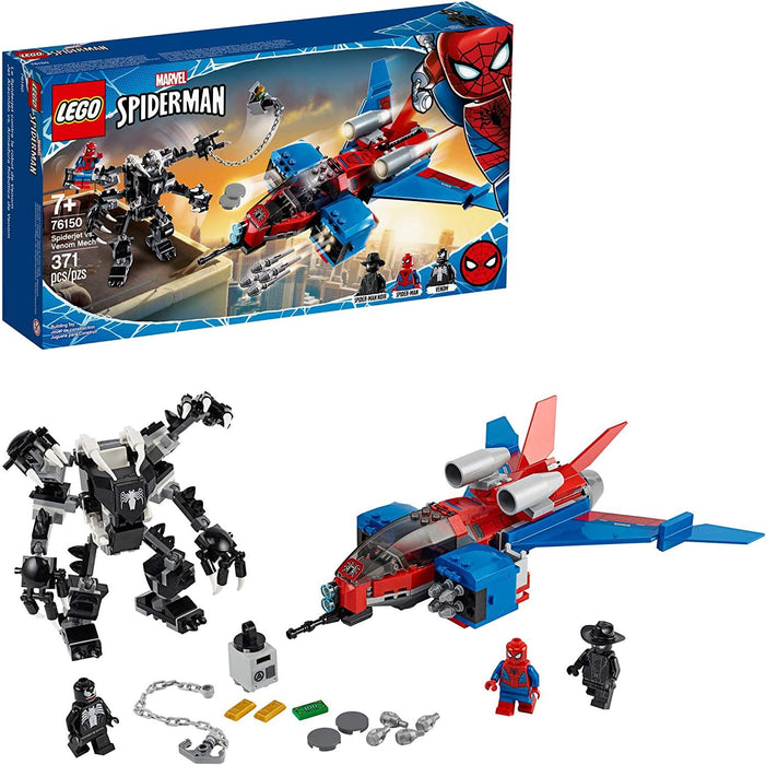 LEGO Marvel Spider-Man Spider-Jet vs Venom Mech 76150