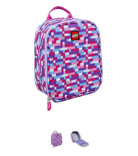 LEGO Vertical Lunch Box CLASSIC BRICK PINK/PURPLE