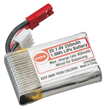 LIPO BATTERY 2S 7.4V 250MAH