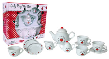 Lady Bug Porcelain Tea Set